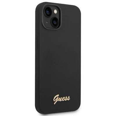 Guess GUHCP14MSLSMK iPhone 14 Plus 6.7 "black / black hard case Silicone Vintage Gold Logo