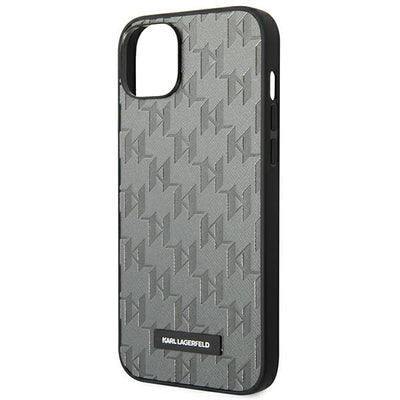 Karl Lagerfeld KLHCP14SSAKLHPG iPhone 14 6.1 "hardcase gray / gray Saffiano Mono Metal Logo