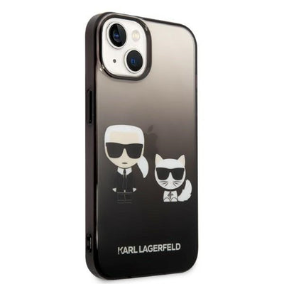 Karl Lagerfeld KLHCP14STGKCK iPhone 14 6,1 "hardcase black / black Gradient Ikonik Karl & Choupette