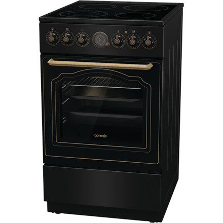 Gorenje Cooker | GECS5B70CLB | Hob type Vitroceramic | Oven type Electric | Black | Width 50 cm | Depth 59.4 cm | Energy