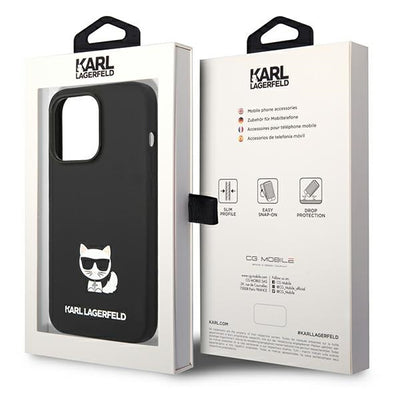 Karl Lagerfeld KLHCP14XSLCTBK iPhone 14 Pro Max 6.7 "hardcase black / black Silicone Choupette Body