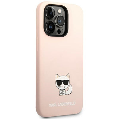 Karl Lagerfeld KLHCP14XSLCTPI iPhone 14 Pro Max 6.7 "hardcase light pink / light pink Silicone Choupette Body