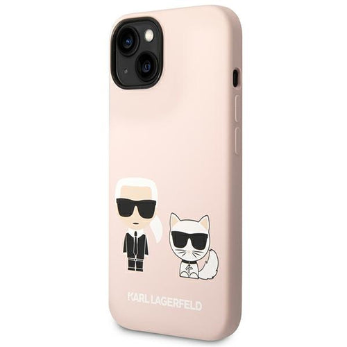 Karl Lagerfeld KLHMP14MSSKCI iPhone 14 Plus 6.7 "hardcase light pink / light pink Silicone Karl & Choupette Magsafe