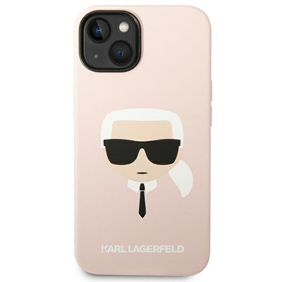 Karl Lagerfeld KLHMP14SSLKHLP iPhone 14 6.1 "hardcase light pink / light pink Silicone Karl`s Head Magsafe