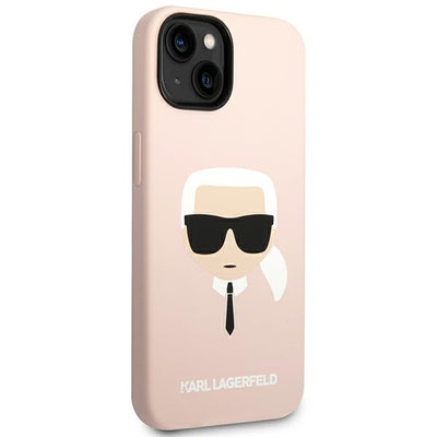 Karl Lagerfeld KLHMP14SSLKHLP iPhone 14 6.1 "hardcase light pink / light pink Silicone Karl`s Head Magsafe