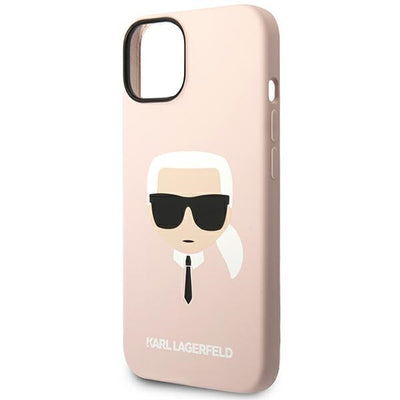 Karl Lagerfeld KLHMP14SSLKHLP iPhone 14 6.1 "hardcase light pink / light pink Silicone Karl`s Head Magsafe