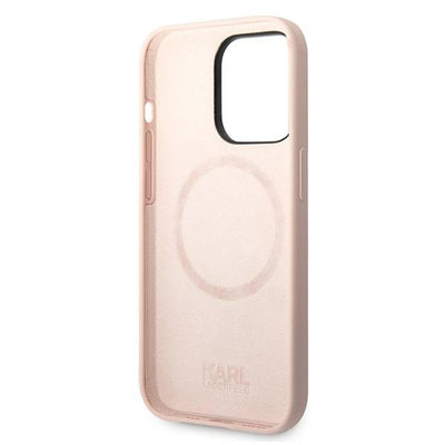 Karl Lagerfeld KLHMP14XSLKHLP iPhone 14 Pro Max 6.7 "hardcase light pink / light pink Silicone Karl`s Head Magsafe