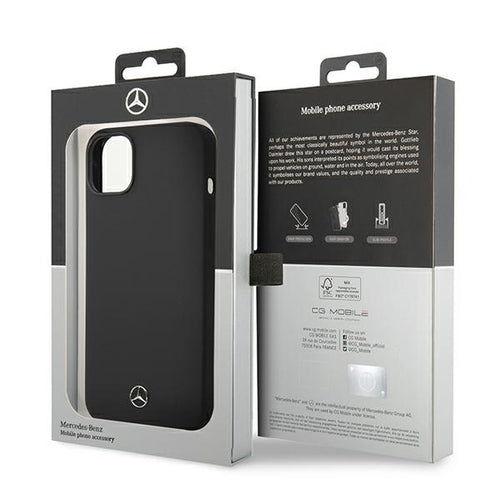 Mercedes Silicone Line case for iPhone 14 Plus - black