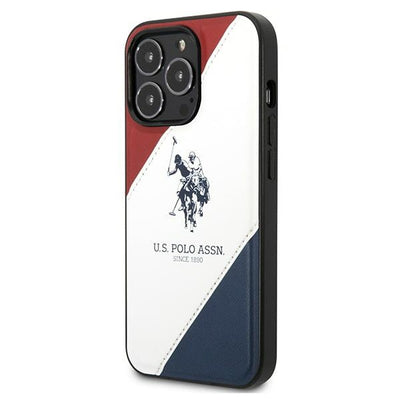 US Polo USHCP14LPSO3 iPhone 14 Pro 6.1" white/white Tricolor Embossed — U.S. Polo Assn.