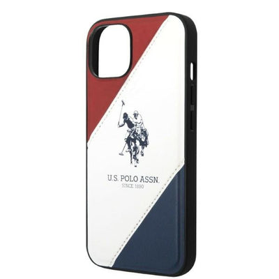 US Polo USHCP14MPSO3 iPhone 14 Plus 6.7" white/white Tricolor Embossed — U.S. Polo Assn.