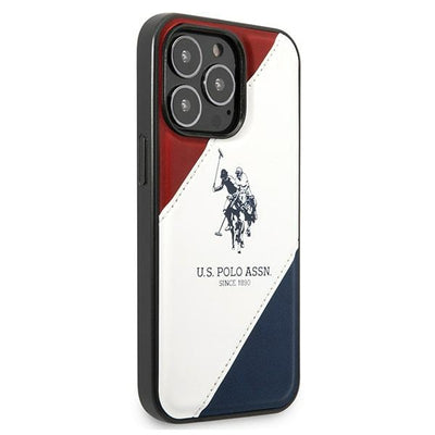 US Polo USHCP14XPSO3 iPhone 14 Pro Max 6.7" white/white Tricolor Embossed — U.S. Polo Assn.