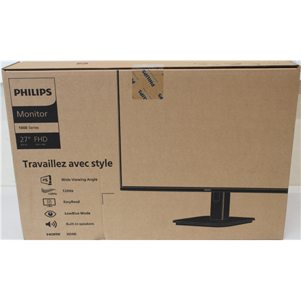 SALE OUT. PHILIPS 27E1N1100A/00 27" 16:9/1920x1080/250cdm2/4ms/VGA HDMI Audio out, DAMAGED PACKAGING | SALE OUT. | Phili
