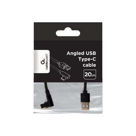 Cablexpert | Angled USB Type-C charging and data cable | CC-USB2-AMCML-0.2M