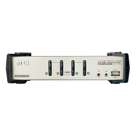 Aten | 4-Port PS/2-USB VGA/Audio KVMP Switch with OSD | CS1734B