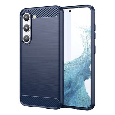 Carbon Case for Samsung Galaxy S23+ flexible silicone carbon cover blue — Hurtel