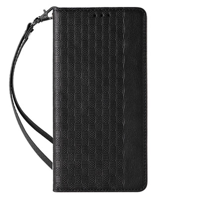 Magnet Strap Case for Samsung Galaxy S23 Flip Wallet Mini Lanyard Stand Black — Hurtel