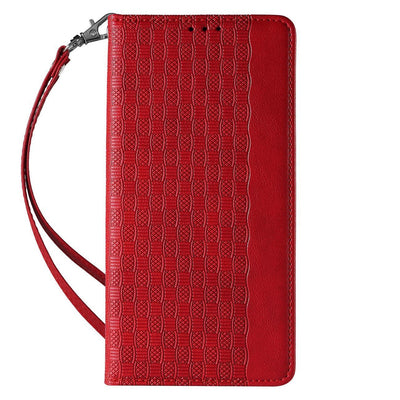 Magnet Strap Case for Samsung Galaxy S23+ Flip Wallet Mini Lanyard Stand red — Hurtel