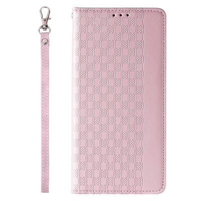 Magnet Strap Case for Samsung Galaxy S23+ Flip Wallet Mini Lanyard Stand Pink — Hurtel