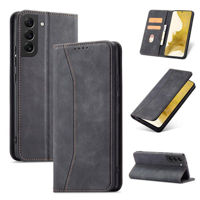 Magnet Fancy Case for Samsung Galaxy S23+ flip cover wallet stand black — Hurtel
