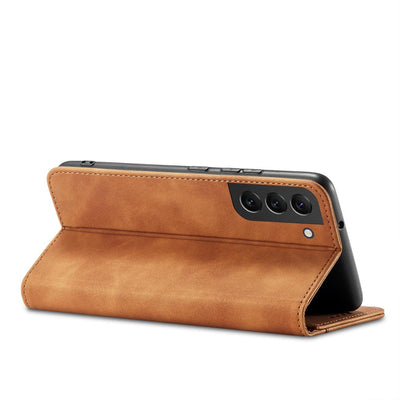 Magnet Fancy Case for Samsung Galaxy S23+ flip cover wallet stand brown — Hurtel