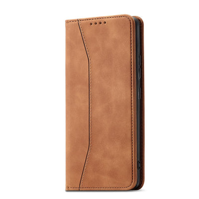 Magnet Fancy Case for Samsung Galaxy S23+ flip cover wallet stand brown — Hurtel