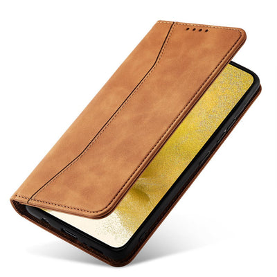 Magnet Fancy Case for Samsung Galaxy S23+ flip cover wallet stand brown — Hurtel