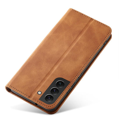 Magnet Fancy Case for Samsung Galaxy S23+ flip cover wallet stand brown — Hurtel