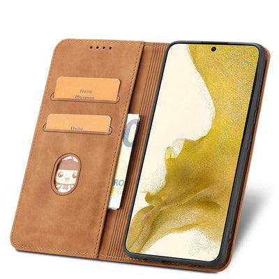 Magnet Fancy Case for Samsung Galaxy S23+ flip cover wallet stand brown — Hurtel