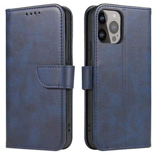 Magnet Case for Samsung Galaxy S23 Ultra Cover with Flip Wallet Stand Blue — Hurtel