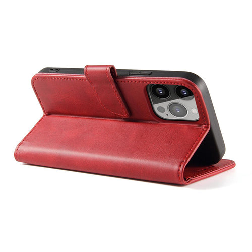 Magnet Case for Samsung Galaxy S23 Ultra flip cover wallet stand red — Hurtel