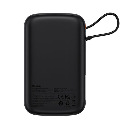 Powerbank 10000mAh 20W Baseus Qpow Pro Overseas Edition + USB C 3A Cable - Black