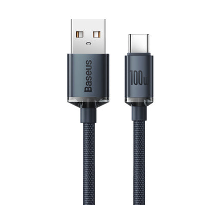 Baseus Crystal Shine Series cable USB cable for fast charging and data transfer USB Type A - USB Type C 100W 1.2m black (CAJY