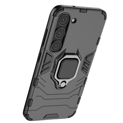 Ring Armor case for Samsung Galaxy S23 armored cover magnetic holder ring black — Hurtel