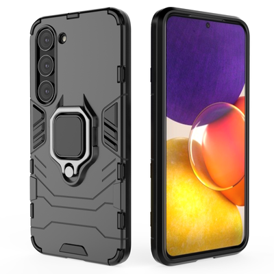 Ring Armor case for Samsung Galaxy S23 armored cover magnetic holder ring black — Hurtel
