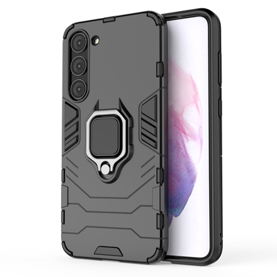 Ring Armor case for Samsung Galaxy S23+ armored cover magnetic holder ring black — Hurtel