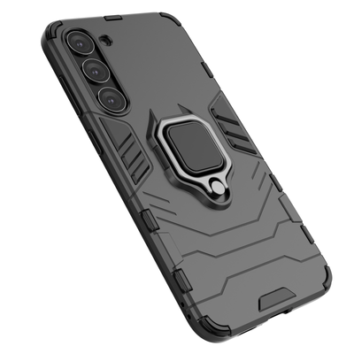 Ring Armor case for Samsung Galaxy S23+ armored cover magnetic holder ring black — Hurtel