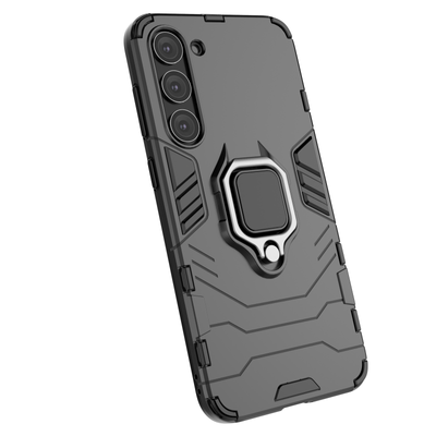 Ring Armor case for Samsung Galaxy S23+ armored cover magnetic holder ring black — Hurtel