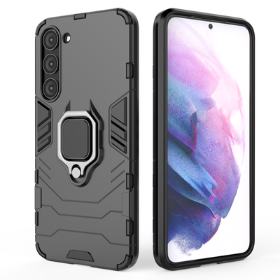 Ring Armor case for Samsung Galaxy S23+ armored cover magnetic holder ring black — Hurtel