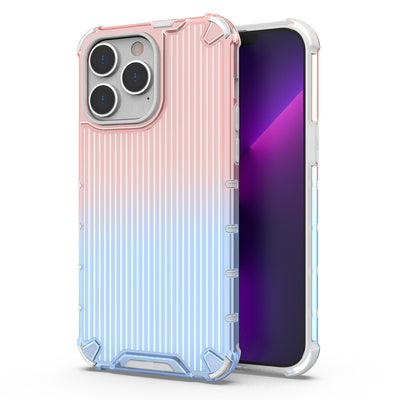 Ombre Protect Case for iPhone 14 Pro armored cover pink and blue — Hurtel