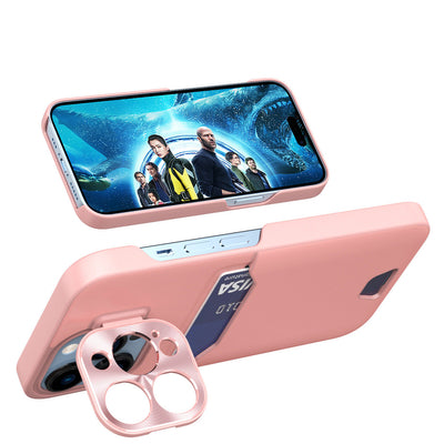 Leather Stand Case for Samsung Galaxy S23+ card wallet cover with stand pink — Hurtel
