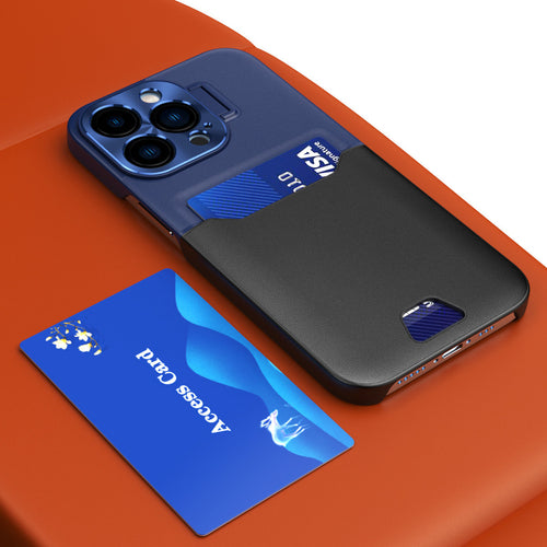 Leather Stand Case for Samsung Galaxy S23+ cover card wallet with stand blue — Hurtel