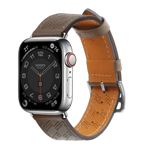 Strap Leather for Apple Watch 38 / 40 / 41 mm band bracelet - dark brown — Hurtel