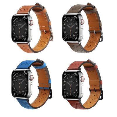 Strap Leather for Apple Watch 38 / 40 / 41 mm band bracelet - dark brown — Hurtel