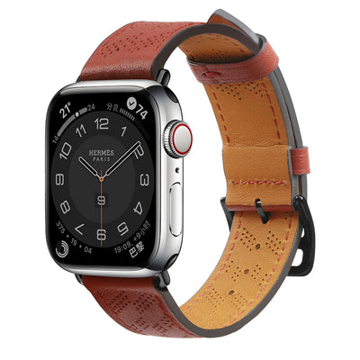Strap Leather for Apple Watch 38 / 40 / 41 mm band bracelet - red — Hurtel