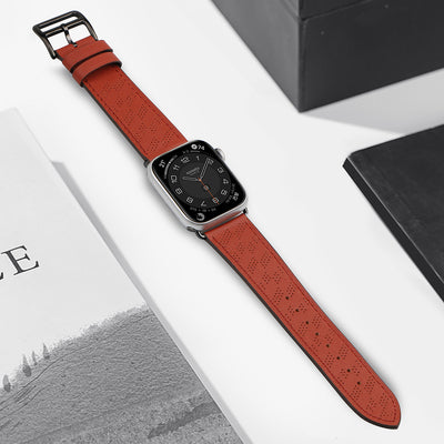 Strap Leather for Apple Watch 38 / 40 / 41 mm band bracelet - red — Hurtel