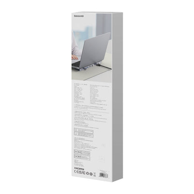 Baseus EliteJoy Gen2 Universal 12-in-1 USB HUB with 25cm USB-C Cable, Notebook Stand, USB-A / USB-C / DP / HDMI / SD / TF / R