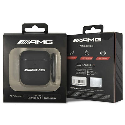 AMG AMA2SLWK AirPods cover black/black Leather — Mercedes