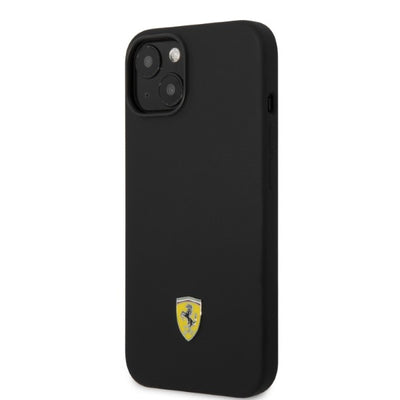 Ferrari FEHMSIP14SBK iPhone 14 6.1" black/black hardcase Silicone Metal Logo Magsafe