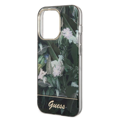 Guess Jungle Collection case for iPhone 14 Pro Max - green