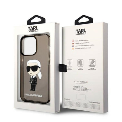 Karl Lagerfeld KLHCP14LHNIKTCK iPhone 14 Pro 6.1" black/black hardcase Ikonik Karl Lagerfeld
